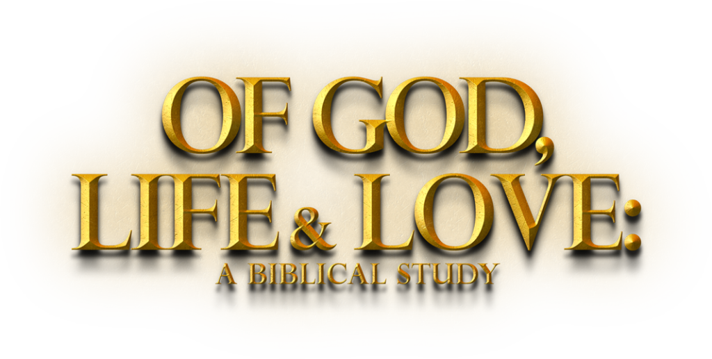 Logo for the book of God, Life, and Love featuring symbolic elements representing spirituality and unity